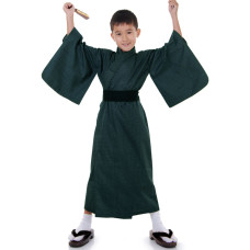 Boy Yukata Kimono Black-Green XKK076